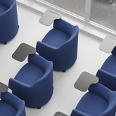 Cactus-B Fabric Office Training Chair with Storage and Writing Board - Gavisco Office Furniture